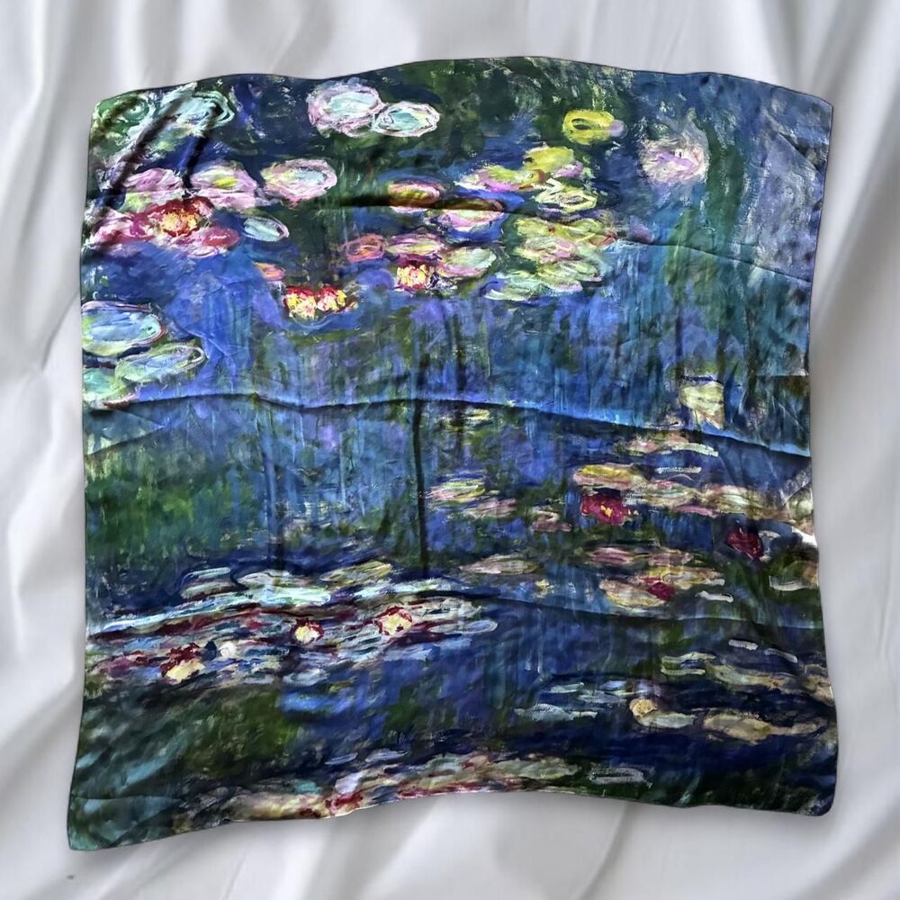 Satin Floral Scarf